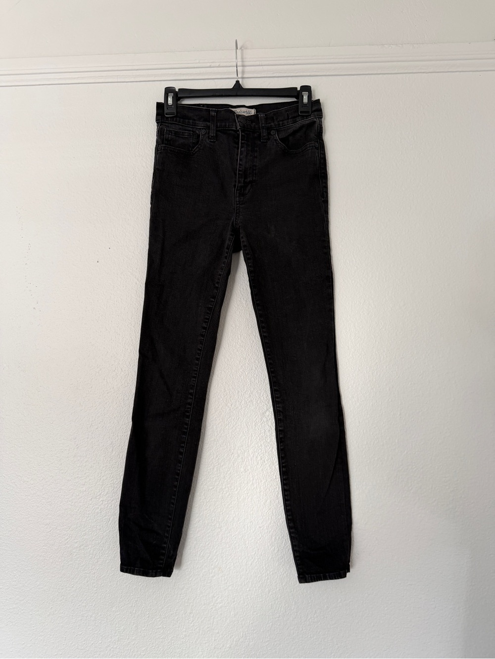 Madewell Black High-Rise Skinny Jeans Black Gray - Picture 2 of 7